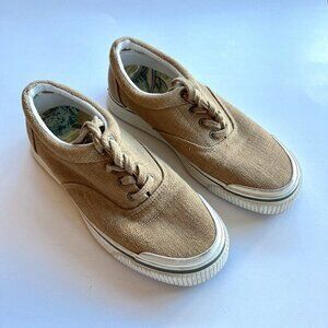 Tommy Bahama L'Atitude Mens US Size 7 Canvas Beige Casual Lace-Up Shoes Athletic